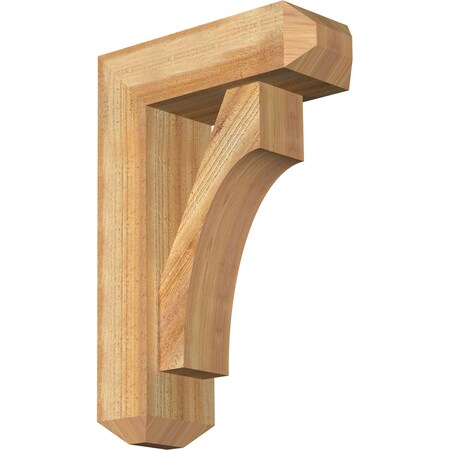 Ekena Millwork Westlake Craftsman Rough Sawn Bracket w/ Offset Brace, Western Red Cedar, 6"W x 16"D x 24"H BKT0604X16X24WTL04RWR